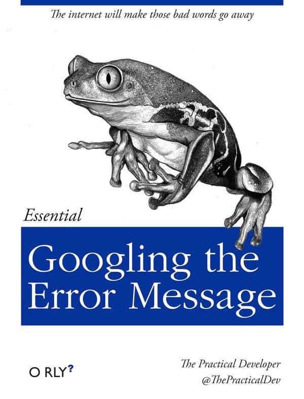 Googling the Error Message to find answers